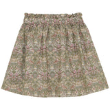 Huttelihut Deep Lichen Green Skirt In Liberty Fabric