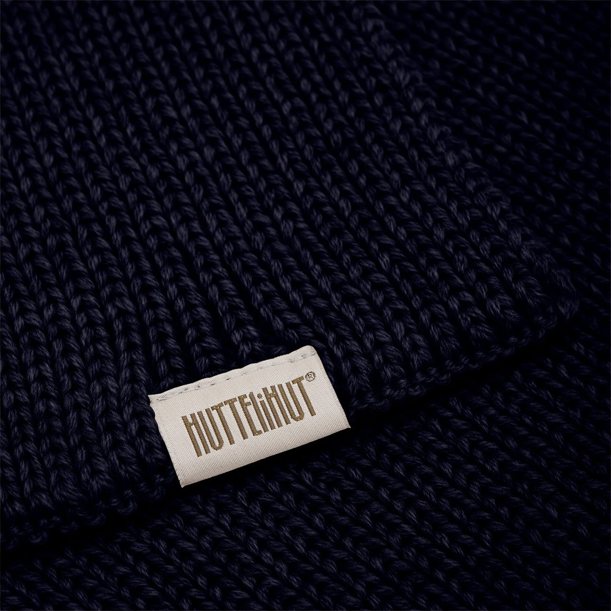 Huttelihut Dark Navy Neck Warmer Wool Knit