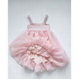 Dolly by Le Petit Tom DollyPink Dolly World Heart Balloon Organza Dress With Cotton Body