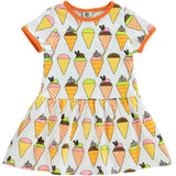 Småfolk Cream Short-Sleeved Dress With Ice Cream