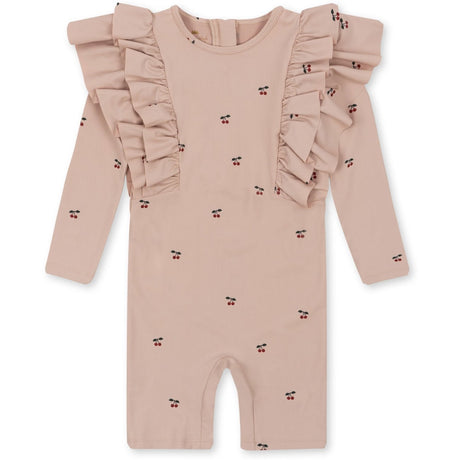 Konges Sløjd Manuca Frill Swim Onesie Cherry Blush