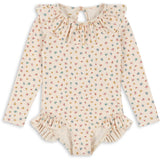 Konges Sløjd Manuca Ls Frill Swimsuit Bloomie Sprinkle