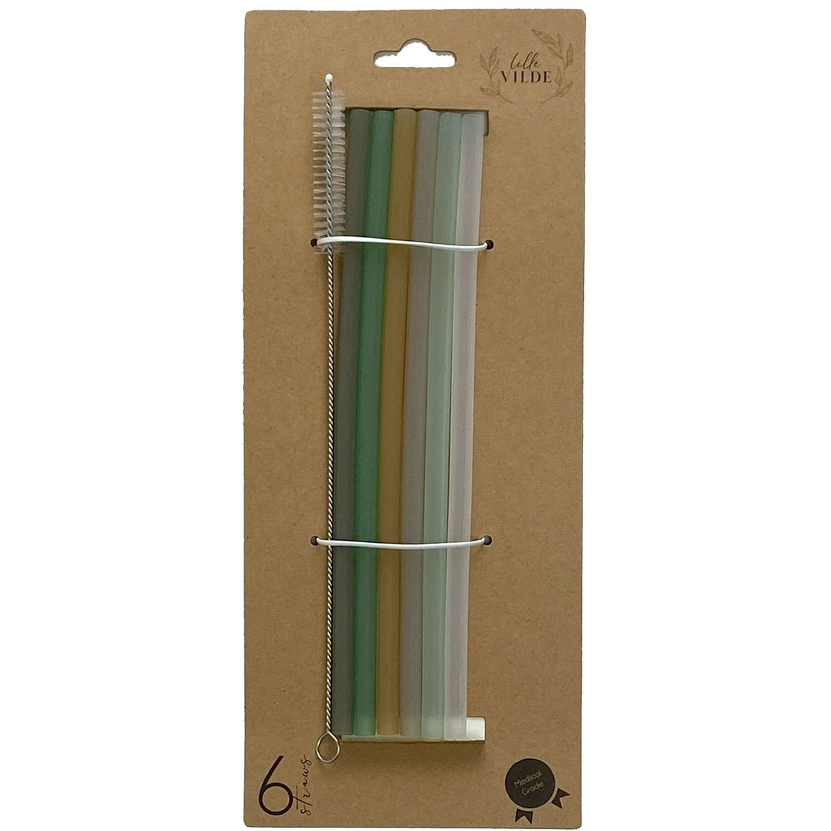 By Lille Vilde Botanical Silicone Straws 6pcs