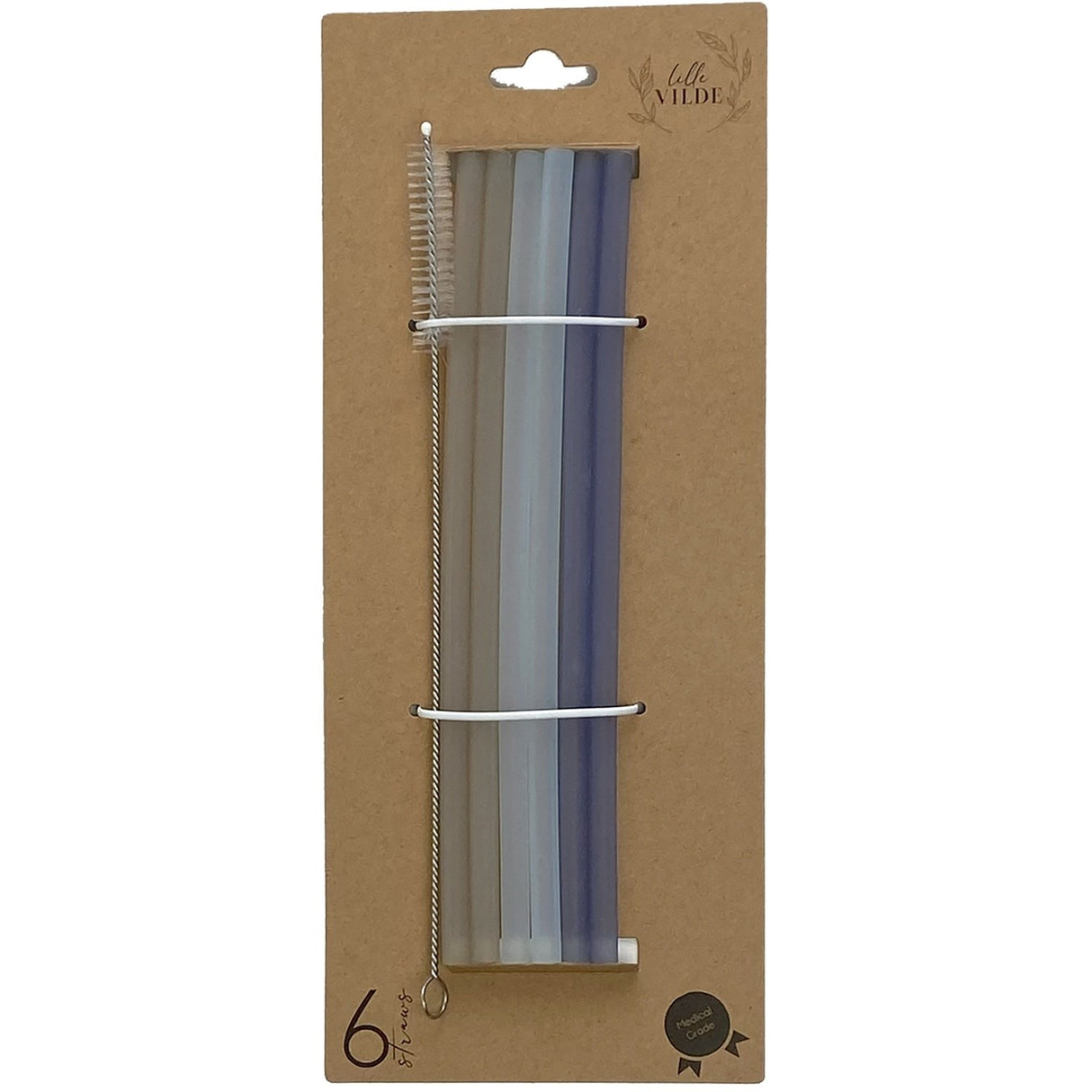 By Lille Vilde Sky Silicone Straws 6pcs