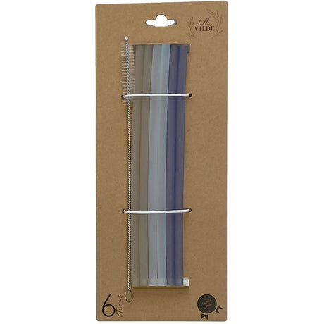 By Lille Vilde Sky Silicone Straws 6pcs