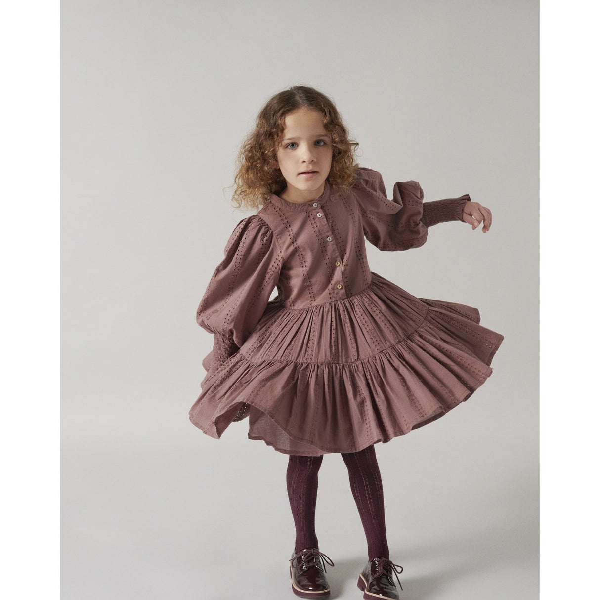 MarMar Broderie Anglaise Dusty Grape Dela Dress