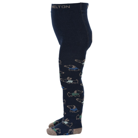 MELTON Peacoat Blue Dog Fun Tights