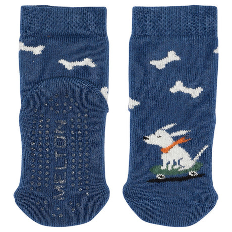 MELTON True Navy Skating dog socks - anti-slip