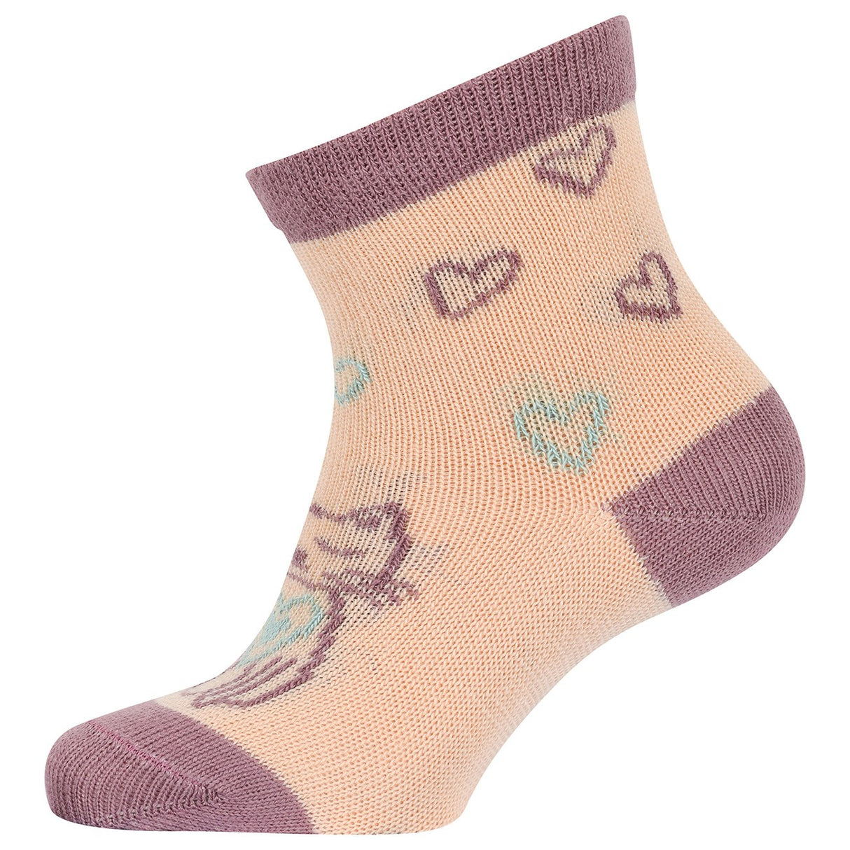 MELTON Ivory Cream Cat love socks