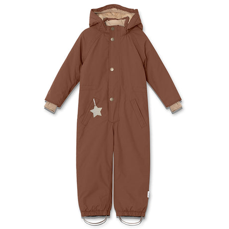 Mini A ture Rootbeer brown Wanni Fleece Snowsuit