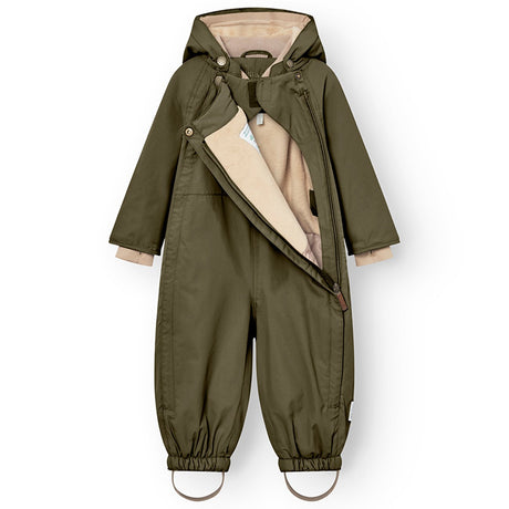 Mini A ture Olive night Wisti Fleece Snowsuit