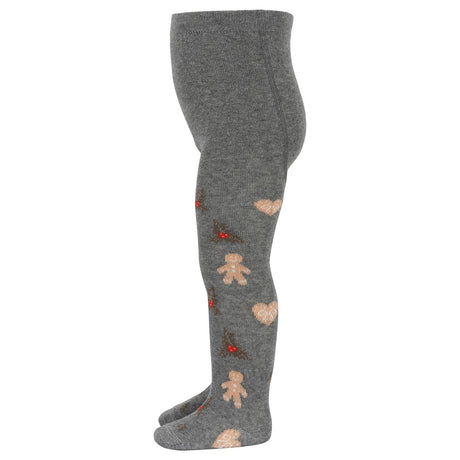 Mp Danmark Christmas Tights Grey Melange