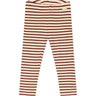 Petit Piao Dark Cherry/Dark Off White Leggings Modal Striped