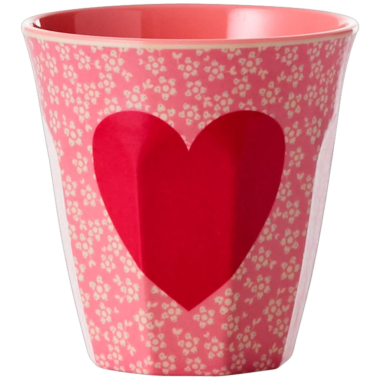 Rice  Melamine Cup with Heart Print - Medium - 250 ml