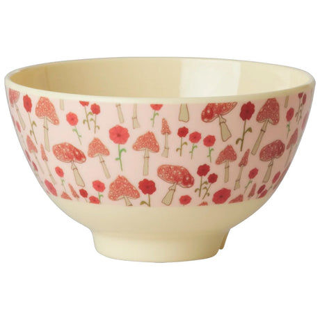 Rice  Melamine Bowl with Pink Happy Forest Print - Small - 300 ml