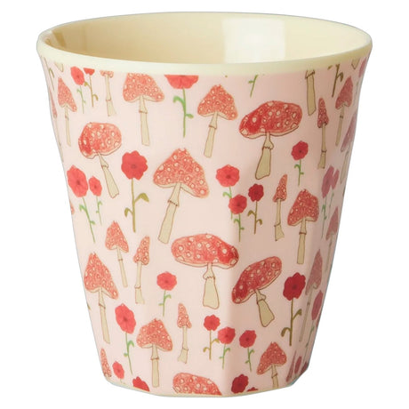 Rice   Melamine Kids Cup with Pink Happy Forest Print - Small - 160 ml