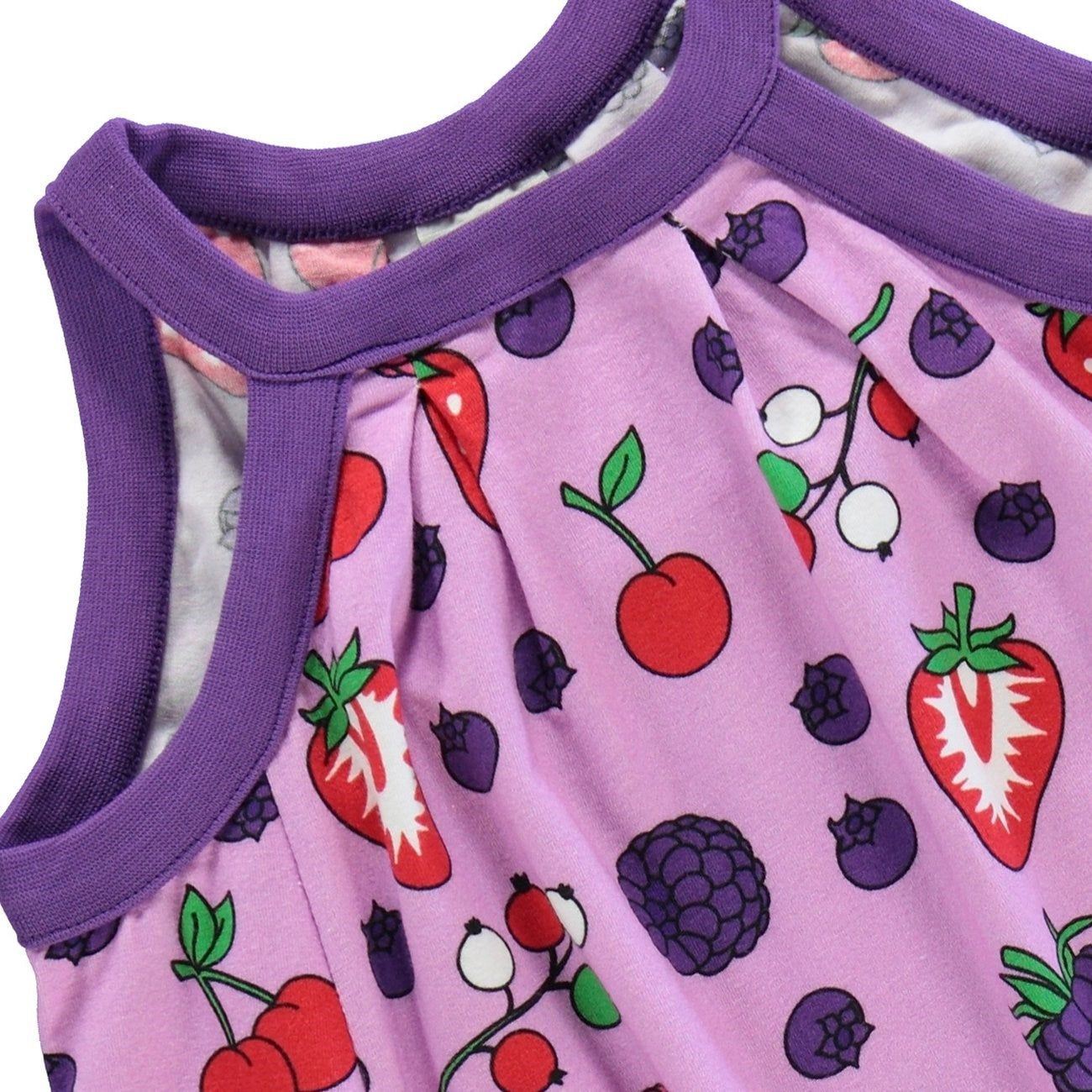 Småfolk Violet Tulle Sleeveless Dress With Berries 5