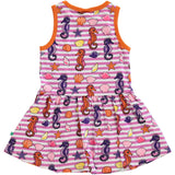 Småfolk Spring Pink Sleeveless Dress With Seahorses 5