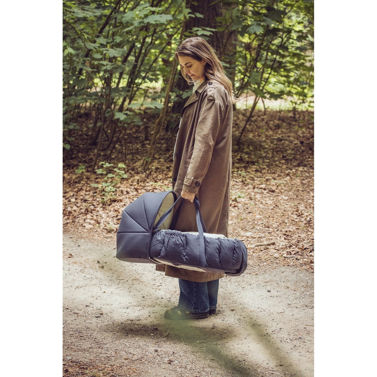 Sebra Blue Olive Hood For 3-In-1 Baby Nest