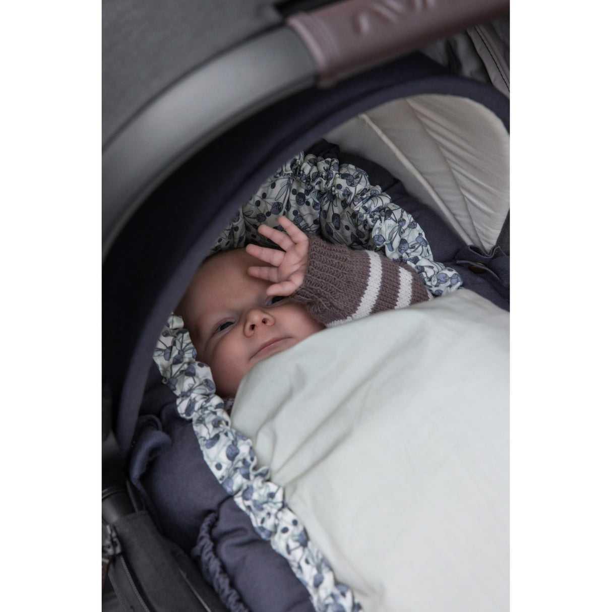 Sebra Blue Olive Hood For 3-In-1 Baby Nest