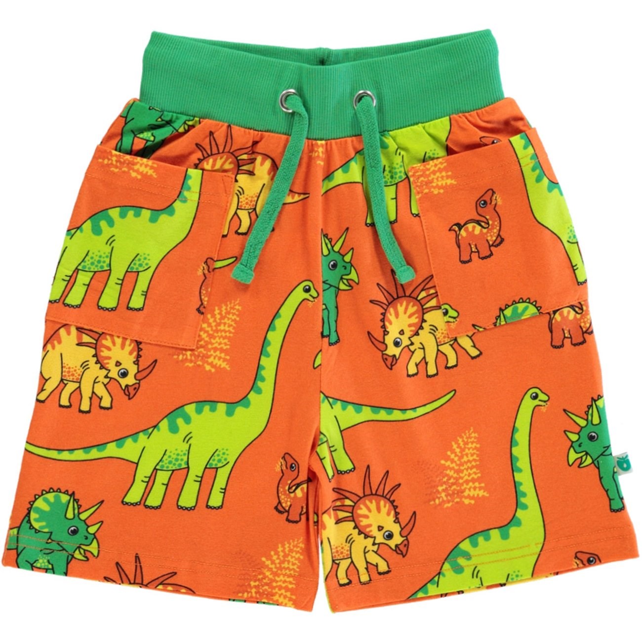 Småfolk Orange Shorts With Dinosaur