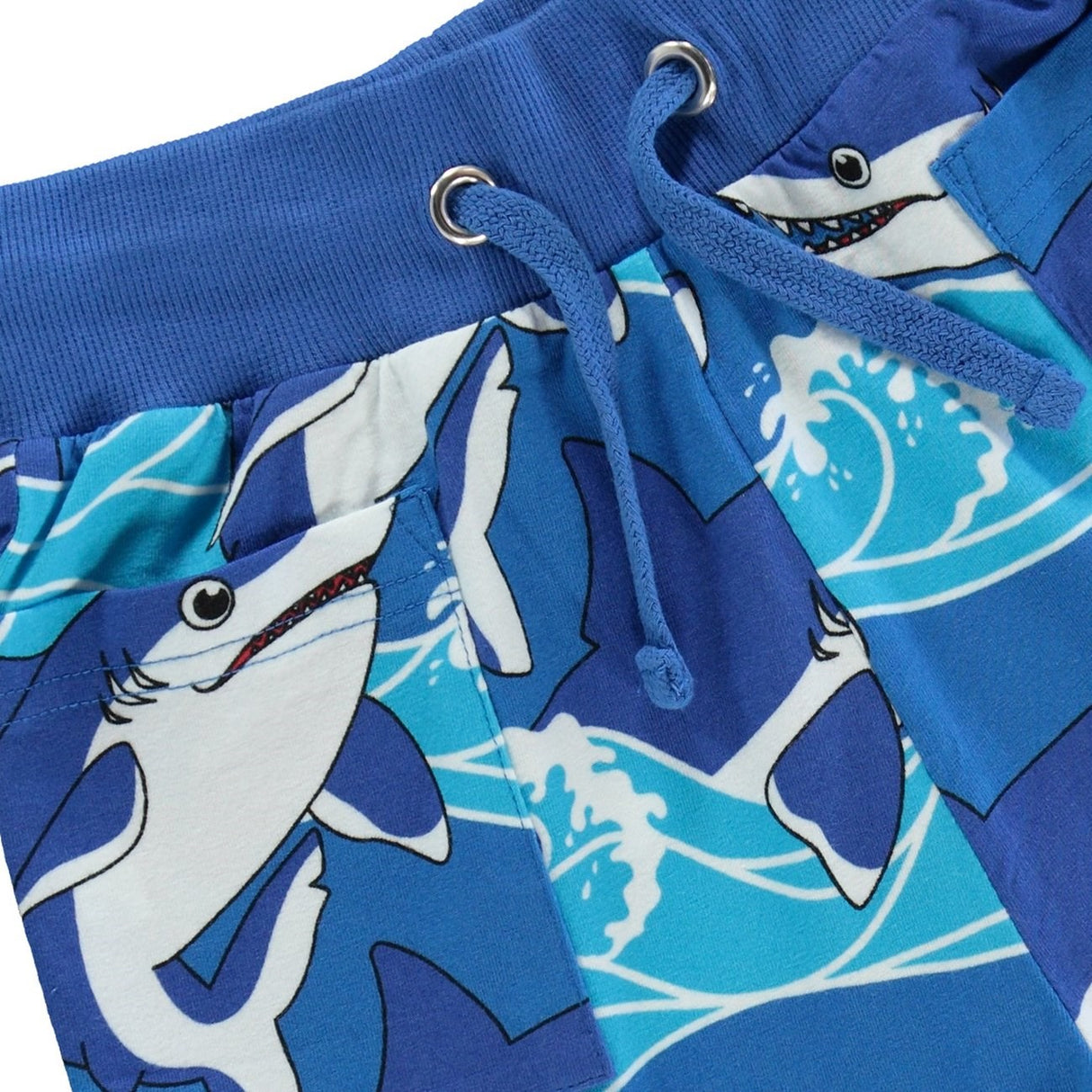 Småfolk Brilliant Blue Shorts With Sharks 4