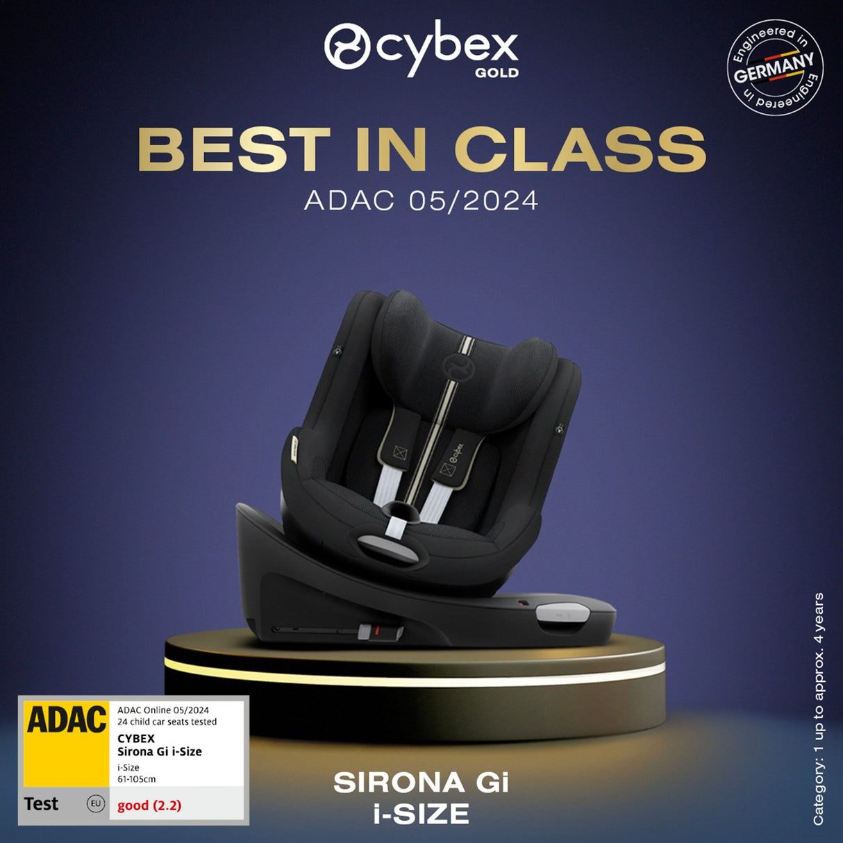 Cybex SIRONA GI I-SIZE Moon Black Car Seat 2