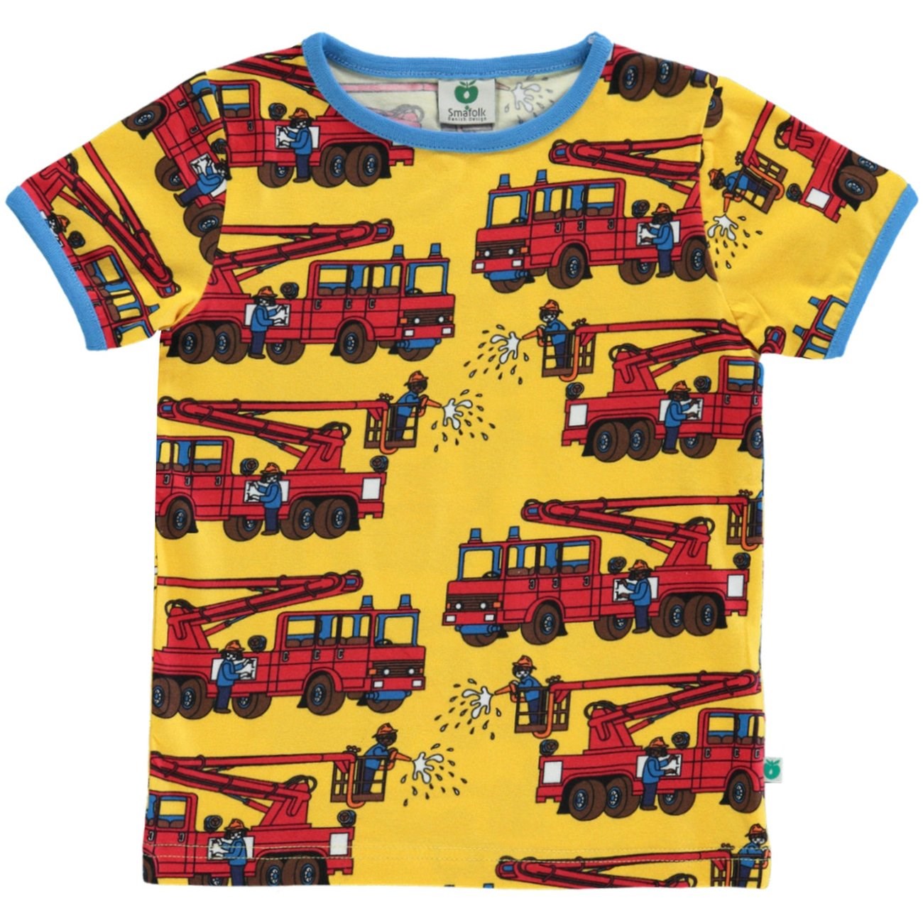 Småfolk Yellow T-Shirt With Fire Truck