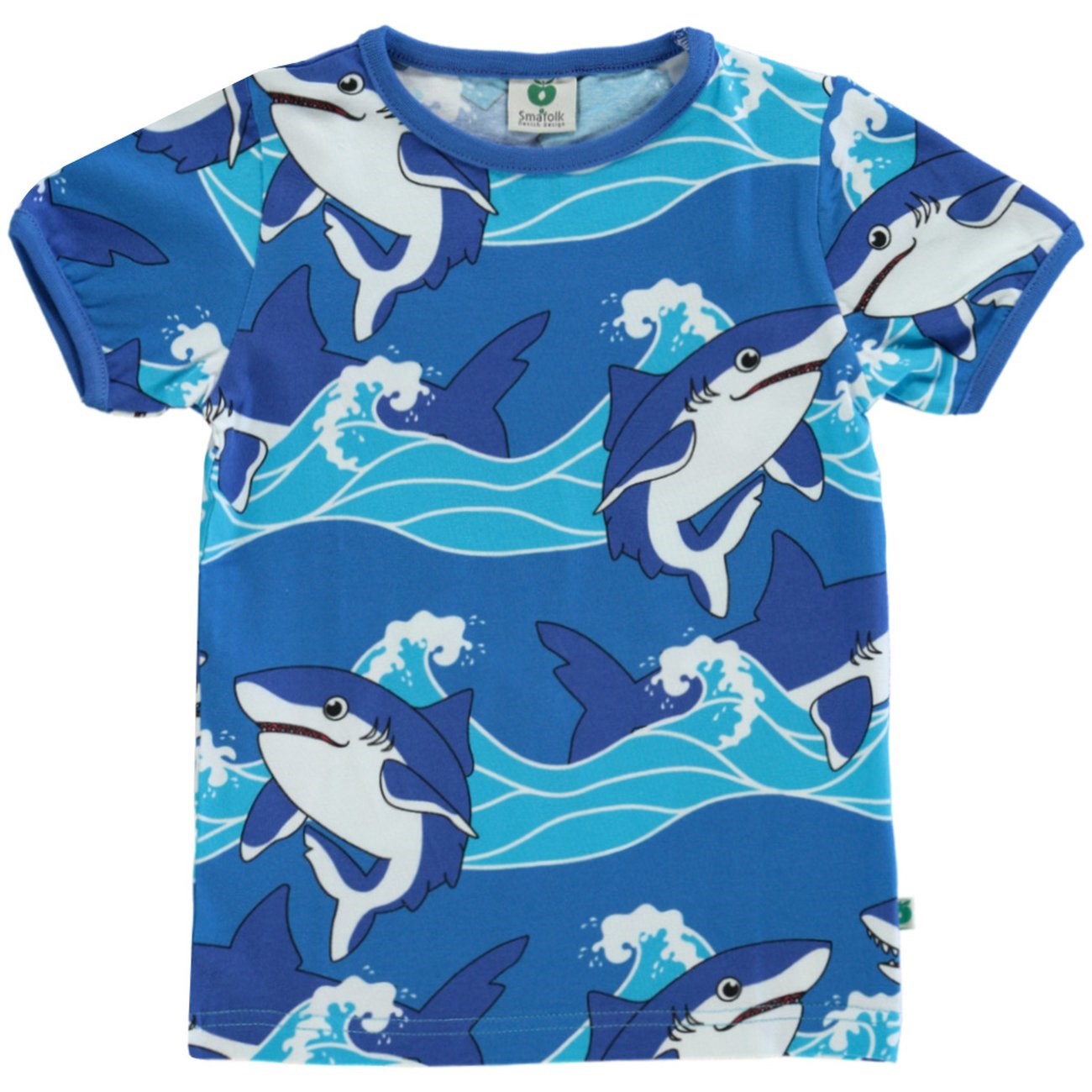 Småfolk Brilliant Blue T-Shirt With Sharks