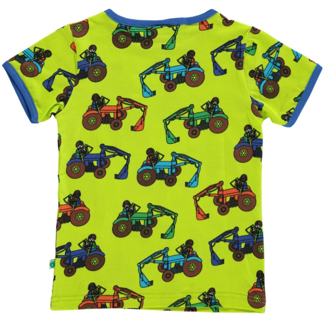 Småfolk Bright Green T-Shirt With Tractors 5