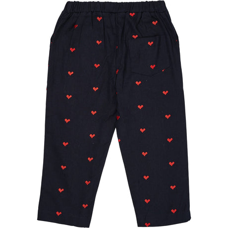 Copenhagen Colors Navy W. Red Hearts Twill Heart Pants