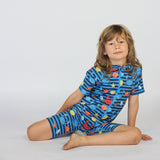 Småfolk Brilliant Blue UV50 Swimsuit With Crabs 2