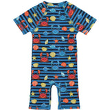 Småfolk Brilliant Blue UV50 Swimsuit With Crabs 5