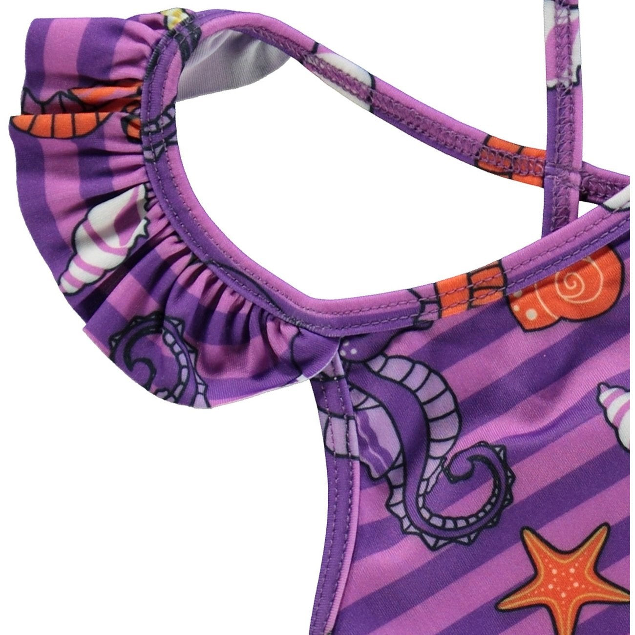 Småfolk Spring Pink UV50 Swimsuit With Seahorses 4