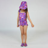 Småfolk Spring Pink UV50 Sun Hat With Seahorses 2