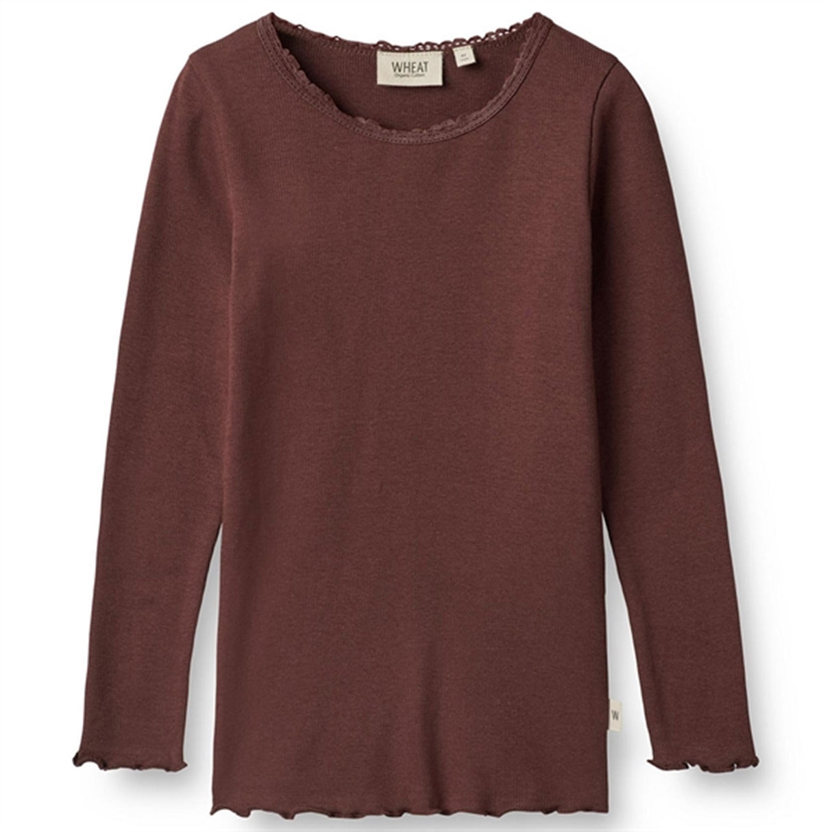 Wheat Aubergine Reese Rib Blouse