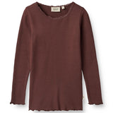 Wheat Aubergine Reese Rib Blouse