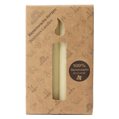 GRIMM´S Cream coloured 10% Beeswax Candles 2