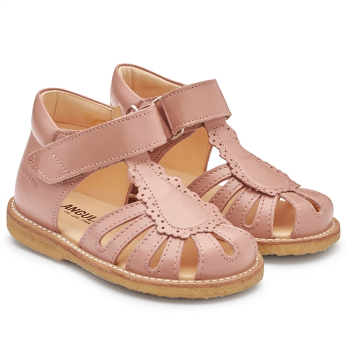 Angulus Starter Sandal W. Velcro Dark Peach