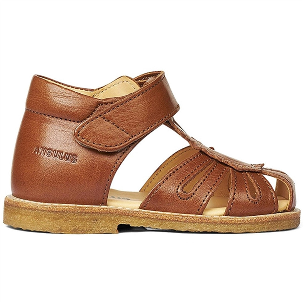 Angulus Starter Sandal W. Velcro Cognac 2