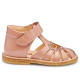 Angulus Starter Sandal W. Velcro Dark Peach/Multi Glitter 2