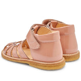 Angulus Starter Sandal W. Velcro Dark Peach/Multi Glitter 3