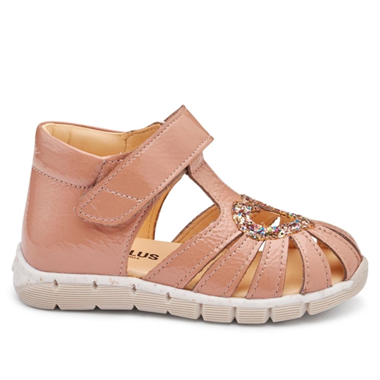 Angulus Starter Sandal W. Velcro Dark Peach/Multi Glitter 2