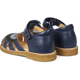 Angulus Sandal W. Rainbow And Velcro Navy/Dark Green/Blue/Cognac 3