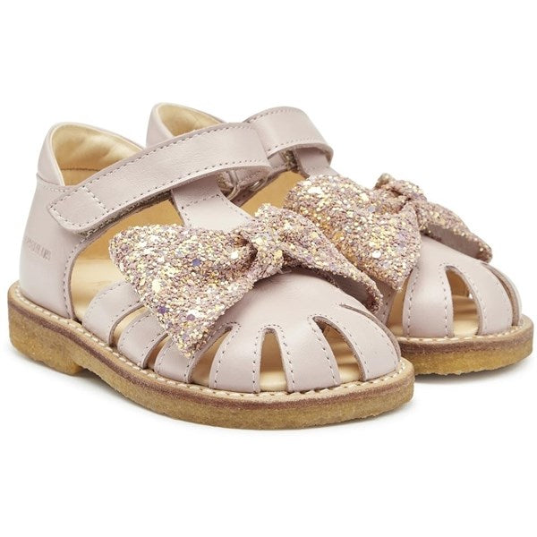 Angulus Starter Sandals Pale Rose/Rose Glitter