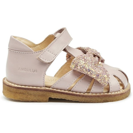 Angulus Starter Sandals Pale Rose/Rose Glitter 2