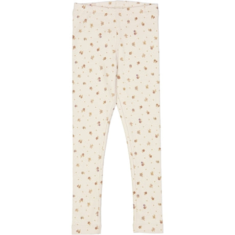 Wheat Chalk Flowers Jersey Leggings