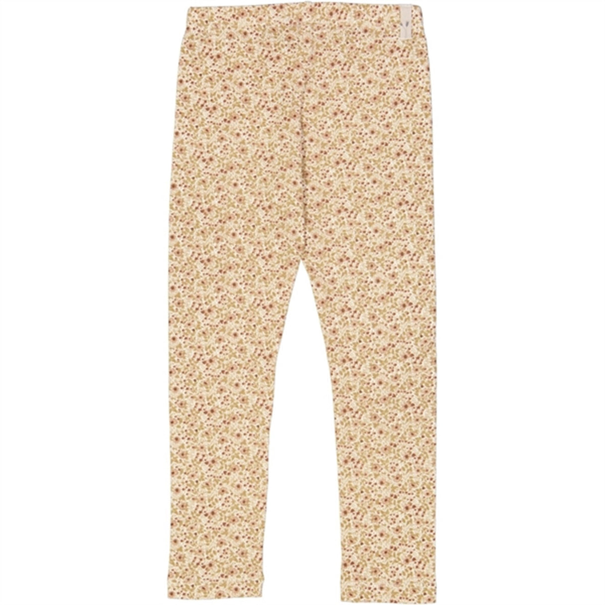 Wheat Eggshell Flowers Jersey Leggings 3