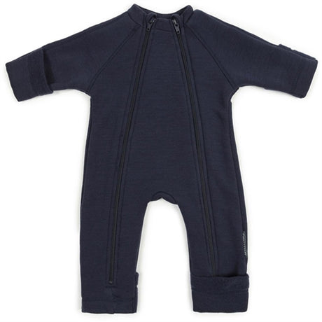 Smallstuff Wool Onesie with Zipper Navy