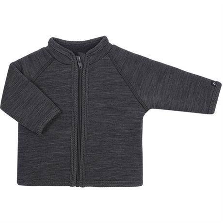 Smallstuff Wool Cardigan with Zipper Dark Grey